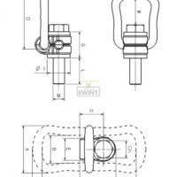 Cartec grade 100 UNC hijsringen, wartelend, draaibaar en omklapbaar