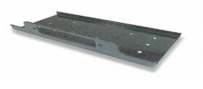 Montage plaat Warn lier 4700 / 3700 / 1700, inclusief kettingen